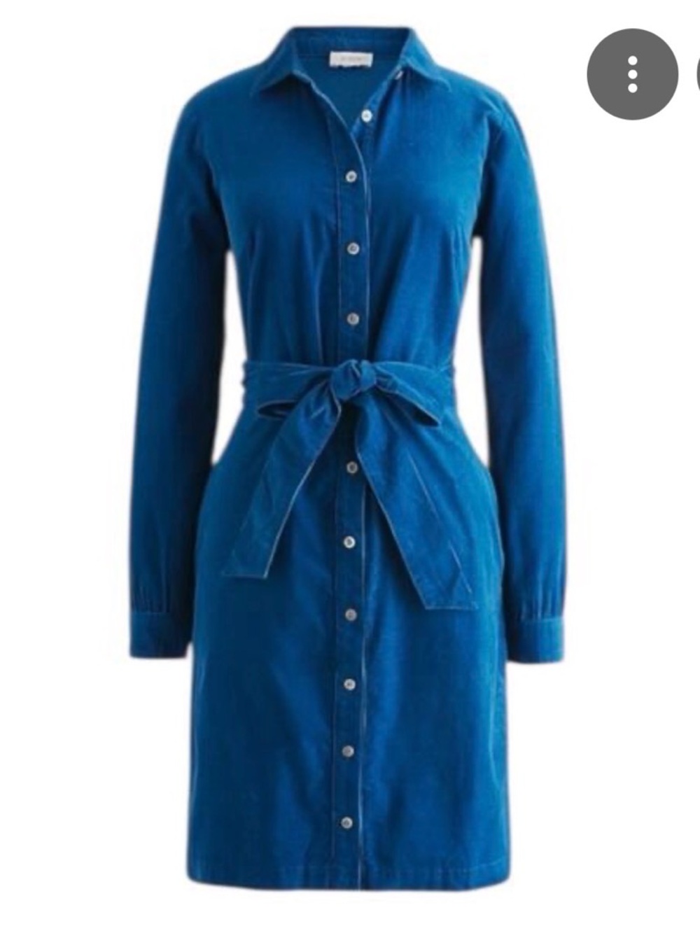 J.Crew Factory long-sleeve corduroy shirt dress